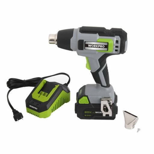 WORKPRO 20V Heat Gun w/ 2A Lithium Battery & Charger