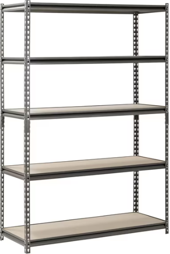 Muscle Rack 48"W x 18"D x 72"H 5-Shelf Steel Freestanding Shelving Unit