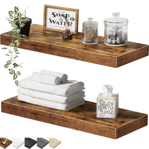 QEEIG Bathroom Floating Shelves 15.7 x 6.7 inch Set of 2 Deal
