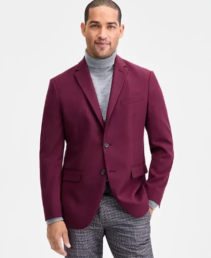 Kenneth Cole Reaction Men's Slim-Fit Techni-Cole Solid Weave Sport Coat Deal