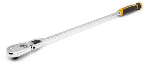 Gearwrench 1/2 in. Drive 90-Tooth Dual Material Locking Flex Head Teardrop Ratchet with 24 in. Handle Deal