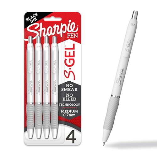 Sharpie S-Gel Gel Pens, Black Ink, Medium Point (0.7mm), 4 Count Deal