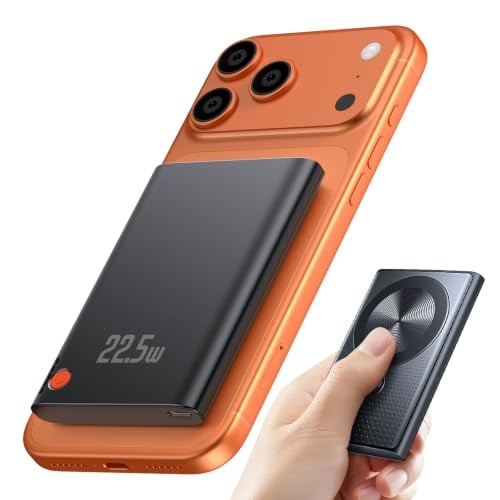 Aaoyun 10000mAh Magnetic Portable Charger with 15W Wireless & 22.5W PD Fast Charging