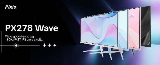Certified Refurbished Pixio PX278 Wave 27" 180Hz 1440P IPS Gaming Monitor