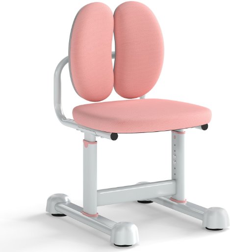 Costway Kids Desk Chair with Double Back Support and Adjustable Height (pink) Deal