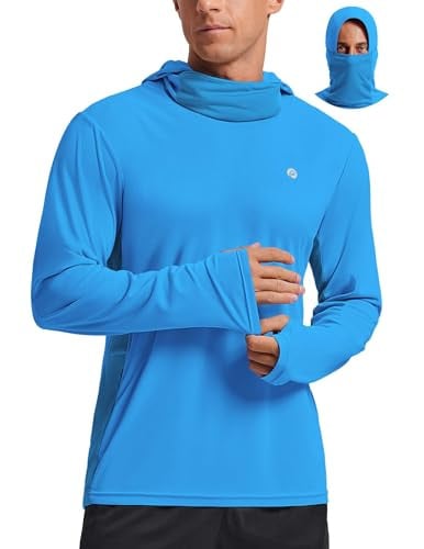PINSPARK UPF 50+ Sun Protection Hoodie with Mask Quick Dry Deal