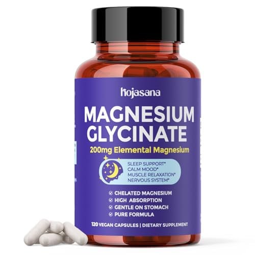 Magnesium Glycinate 200mg Chelated High Absorption 120 Capsules  Deal