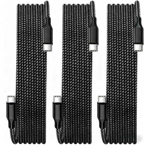 USB C Cables 3-Pack, 10'