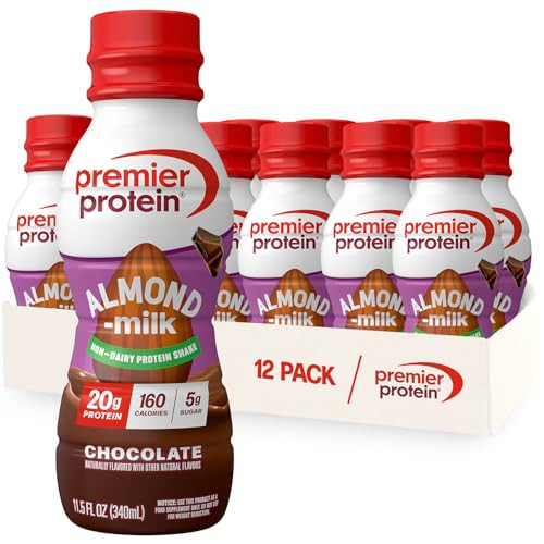Premier Protein CHocolate Almond Milk Plant Based Protein Shake 12-Pack