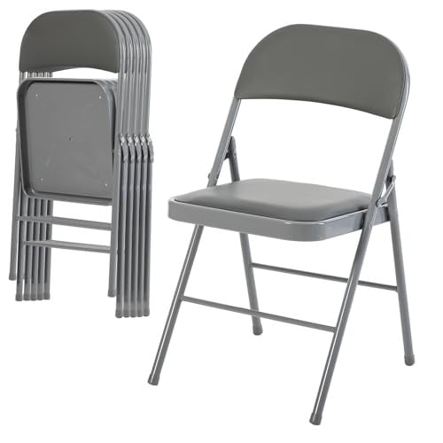 DUMOS 6 Pack Folding Chairs with Padded Cushion and Back Deal