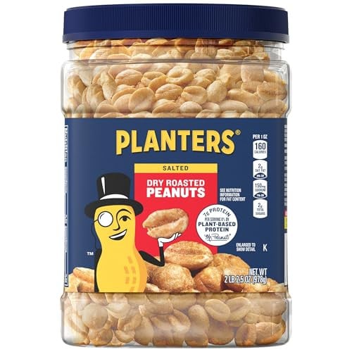 6-Pack 34.5-Oz Planters Dry Roasted Peanuts (Sea Salt) Deal