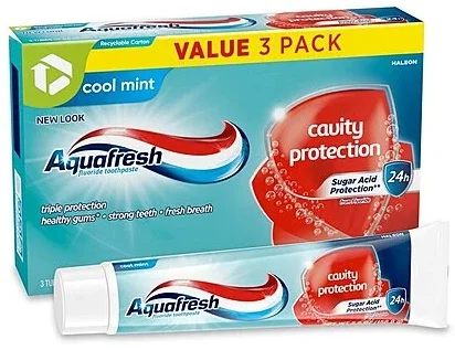 Aquafresh Cavity Protection Toothpaste Cool Mint 6-Pack (5.6 oz Tubes)