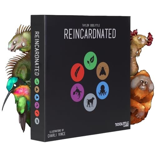 Reincardnated by Doolittle Gaming: A Turn-Based Deck Drafting Card Game Strategy Party Game (2-6 Players) Deal