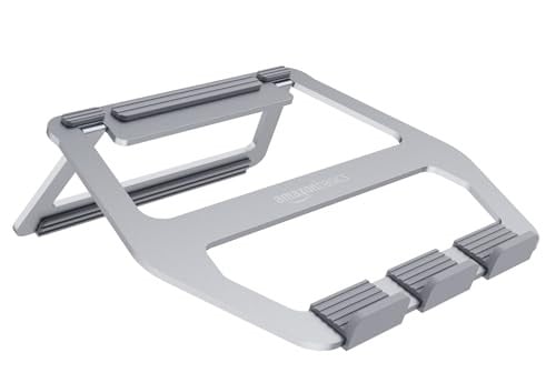 Amazon Basics Aluminum Portable Foldable Height Adjustable Laptop Stand for Devices up to 13" Silver Deal
