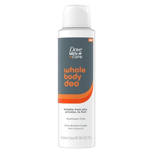 4oz Dove Men+Care Whole Body Deo Aluminum-Free Deodorant Spray (Shea Butter + Cedar)