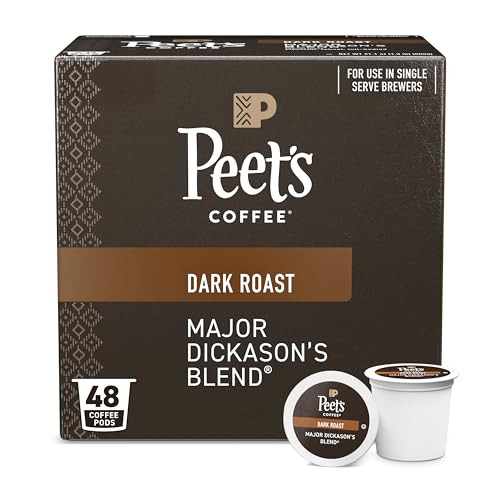 2 x 48 Count Peet's Coffee Major Dickason's Dark Roast Single Serve Coffee Pods