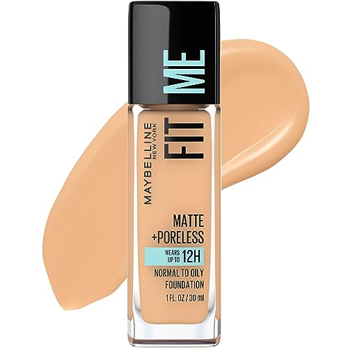 Maybelline Fit Me Matte + Poreless Liquid Foundation, Natural Buff, 1 Count Deal