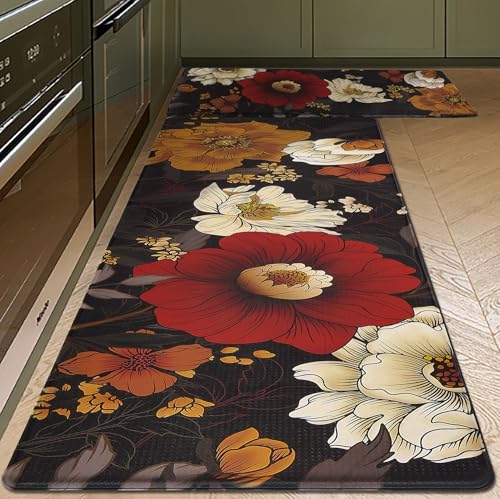 Washable Non Slip Boho Floral Rugs Deal