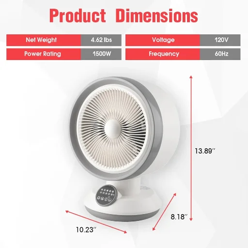 Viento 2-in-1 Oscillating Fan & 1500W Space Heater w/Remote