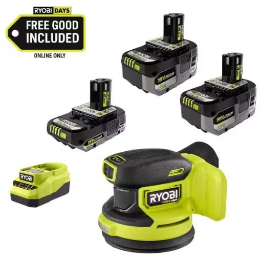 Ryobi ONE+ HP 18V Brushless Cordless 5in Random Orbit Sander Kit w/3 Batteries Deal