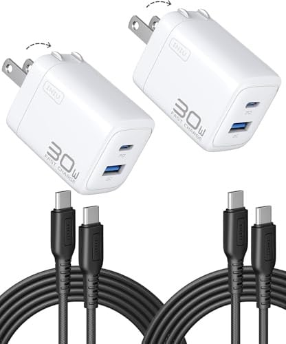 INIU Dual Port 30W PD QC Foldable Charger 2-Pack Deal