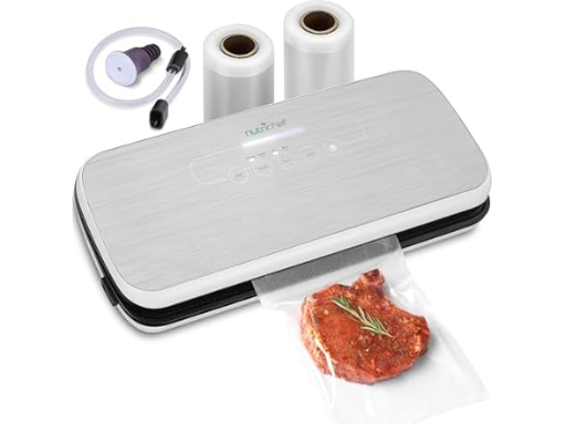 NutriChef Automatic Food Vacuum Sealer Kit (Black or Silver)