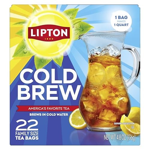 Lipton Cold Brew Iced Tea Bags 22-Count Deal