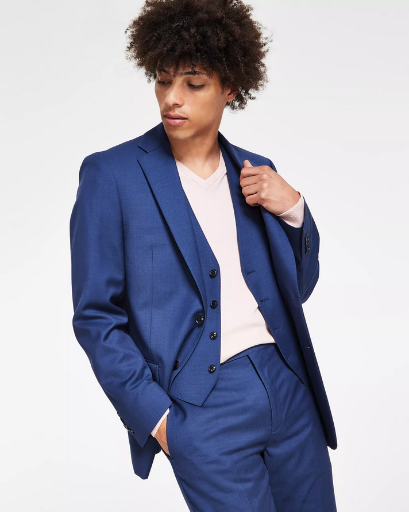 Calvin Klein Men's Slim-Fit Wool-Blend Stretch Suit Jackets