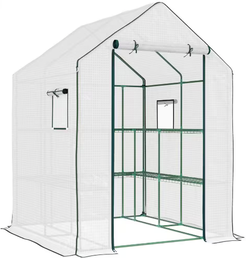 4.6' x 4.7' Roll-Up Door & Windows Portable Greenhouse
