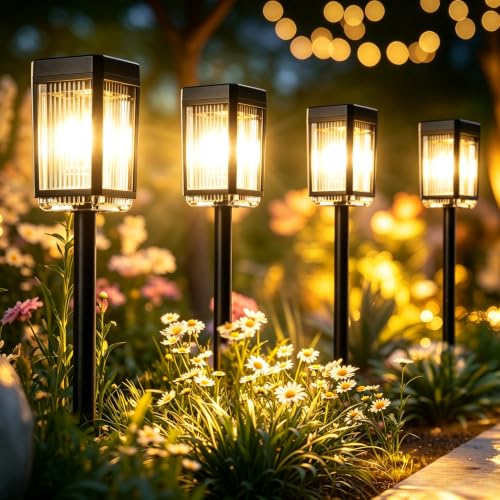 HMDecor 8-Pack Solar Pathway Lights