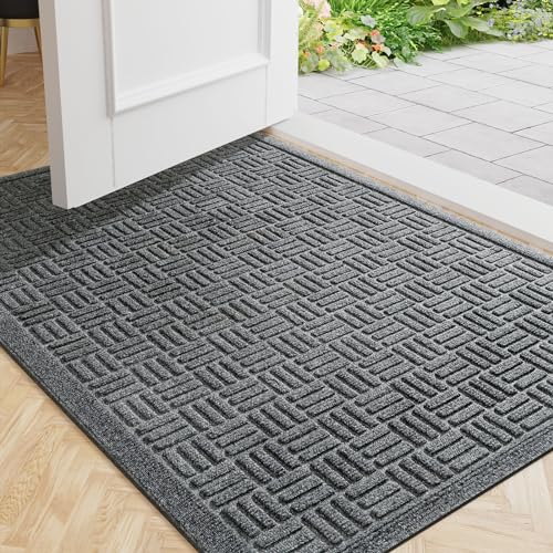 Mivao 29.5" x 17" Rubber Backed Door Mat (Grey) Deal