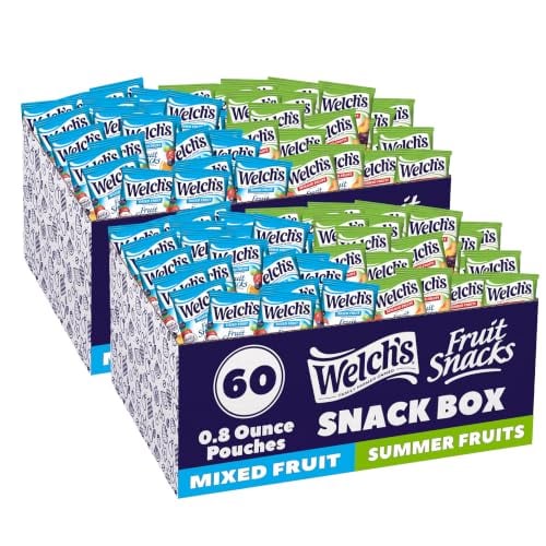 Welch's Fruit Snacks Mixed Fruit & Summer Fruits Snack Box (120-Pack)