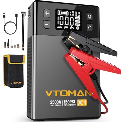 VTOMAN X1 2500A Jump Starter with 150PSI Air Compressor Deal