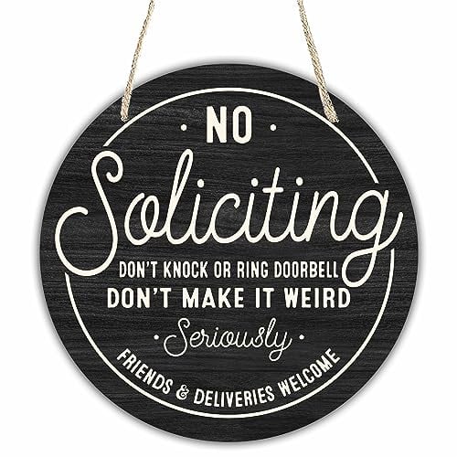 No Soliciting Sign