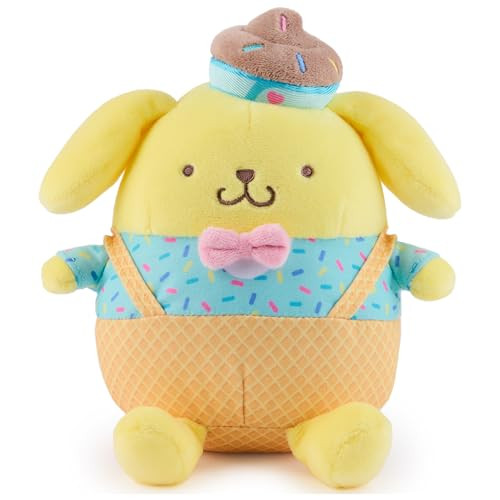 GUND Sanrio Hello Kitty and Friends Pompompurin Ice Cream Plush 6”