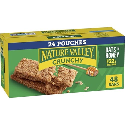 Nature Valley Crunchy Granola Bars, Oats 'n Honey, 48 Ct