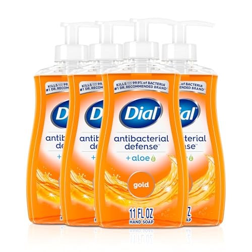 Dial Antibacterial Defense Liquid Hand Soap + Aloe, Gold Scent, 11 Fl Oz (Pack of 4) Deal