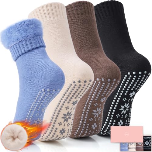 ICEIVY Thermal Slipper Socks, 4 Pairs Deal