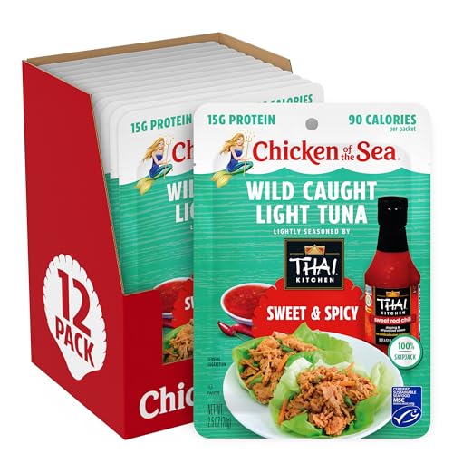 Chicken of the Sea Wild Caught Light Tuna Sweet & Spicy 12-Pack Deal