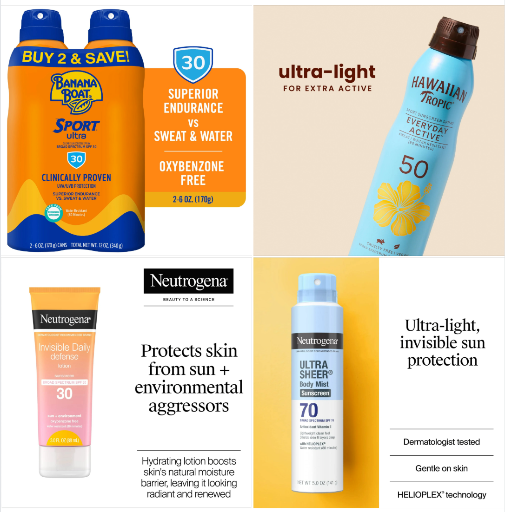SPF Sun Care Lotion/Spray SALE