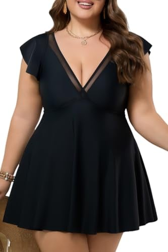 COCOPEAR Plus Size Women's Swim Dress Deal