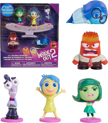 Just Play Inside Out 2 Feels Figures Toy Set 5-Piece
