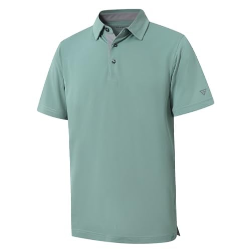 M MAELREG Men's Short Sleeve Moisture-Wicking Dry-Fit UPF 30+ Golf Polo Shirt Deal