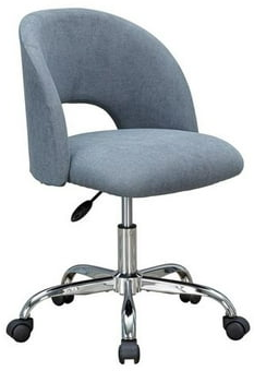 Mainstays Fabric Upholstered Open Back Office Chair (Grey)