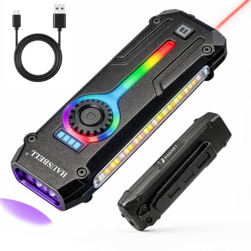 Flat EDC Rechargeable Tactical Flashlight UV Magnetic LED Small Work light Deal
