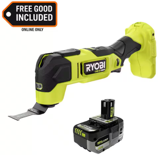Ryobi ONE+ HP 18V Brushless Cordless Oscillating Multi-Tool with 4.0 Ah HIGH PERFORMANCE Battery Deal