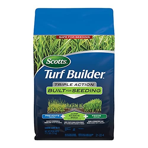 Scotts Turf Builder Triple Action Built for Seeding, Weed Preventer and Fertilizer for New Lawns, 4,000 sq. ft., 17.2 lb Deal
