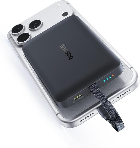 Baseus Picogo Magsafe 30W 10000mAh Magnetic Portable Charger w/ Built-in Braided USB-C Cable Deal
