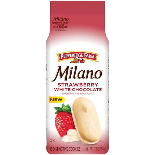 Pepperidge Farm Milano Cookies White Chocolate Strawberry Flavored, 7 Oz.