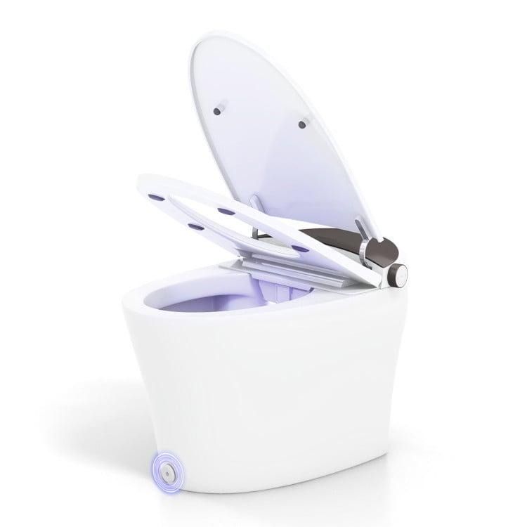 Costway One-Piece Smart 1.16 GPF Elongated Bidet Toilet Seat with Night Light Deal